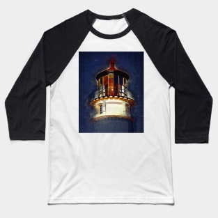 Umpqua Lighthouse in Gothic Baseball T-Shirt